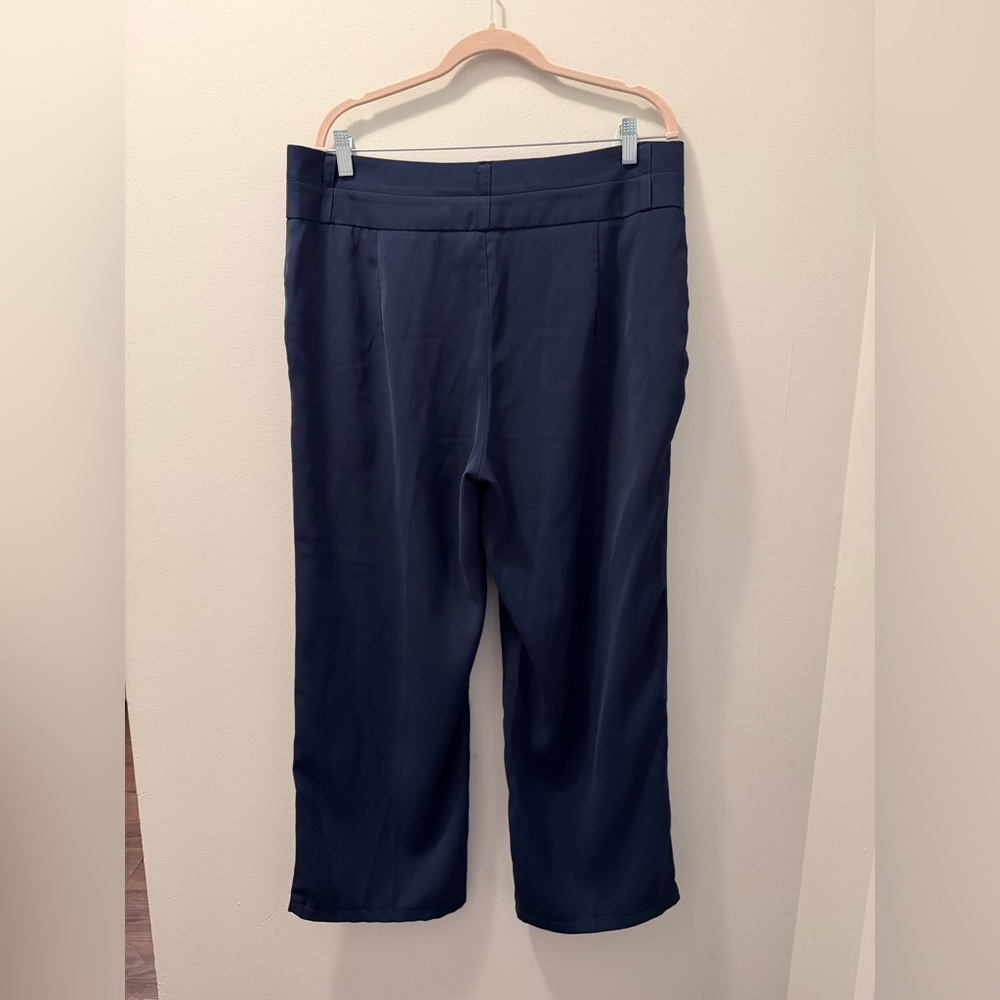Women’s Navy Blue Wide Leg Pants - Picture 2 of 4